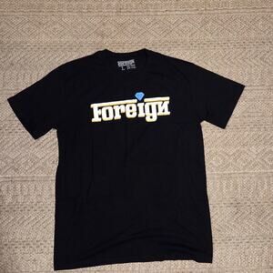 Foreign Brand Black Graphic T-Shirt Size L